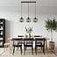 3-light pendant light Dilan - smoked glass with metal slats