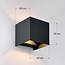 Black smart outdoor wall light with RGB - Daniel