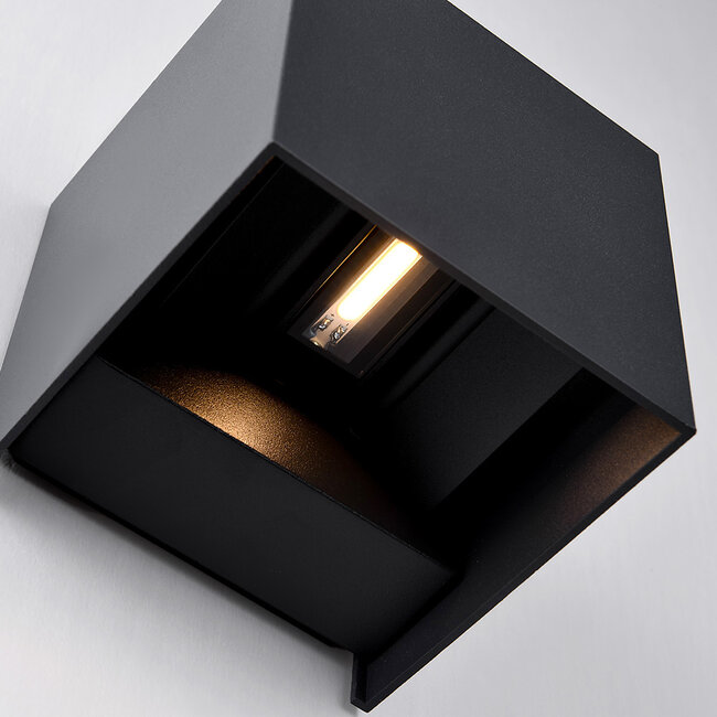 Smart outdoor wall lamp Daniel with RGB - Black