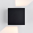 Black smart outdoor wall light with RGB - Daniel
