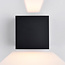 Black smart outdoor wall light with RGB - Daniel