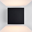 Black smart outdoor wall light with RGB - Daniel