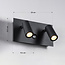 Outdoor wall light with 2 adjustable spotlights Filia - anthracite