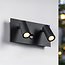 Outdoor wall light with 2 adjustable spotlights Filia - anthracite