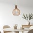 Boho wooden pendant light Legno - round