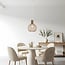 Boho wooden pendant light Legno - round