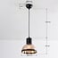 Classic pendant light Paris - black and amber