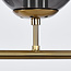 7-light designer pendant light Sette - smoked glass and gold