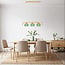 3-light pendant light Rosie - green shades with wood