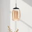 3-step dimmable pendant light Novi - amber glass and black