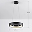 Modern pendant lamp Roundy in matte-black metal