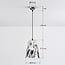 Designer pendant lamp Napoli in wavy chrome glass
