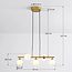 Gold pendant lamp Donny with frosted glass