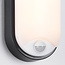 LED bulkhead wall light with sensor and 3 colour temperatures, oval