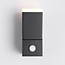 Adjustable outdoor wall light Mila with sensor - black