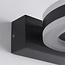 Round exterior wall lamp Noor - black