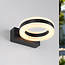 Round exterior wall lamp Noor - black