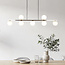 Hanging lamp with frosted glass, 7-bulb - Syv