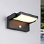 Adjustable wall lamp Berlin with sensor - black
