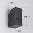Adjustable outdoor wall lamp Mila - black