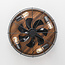 Industrial ceiling fan black with wood, 4-bulb (E27) - Fistik