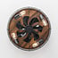 Industrial ceiling fan Fistik - black with wood-effect