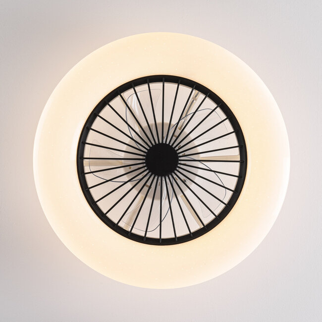 Smart ceiling fan, Warm white, with Wi-Fi and RGB function - Mira