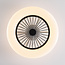 Ceiling fan with light, remote control, TUYA and RGBWW Ø50 Mira - black/grey