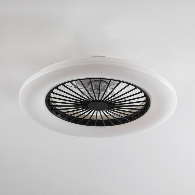 Smart ceiling fan, Warm white, with Wi-Fi and RGB function - Mira