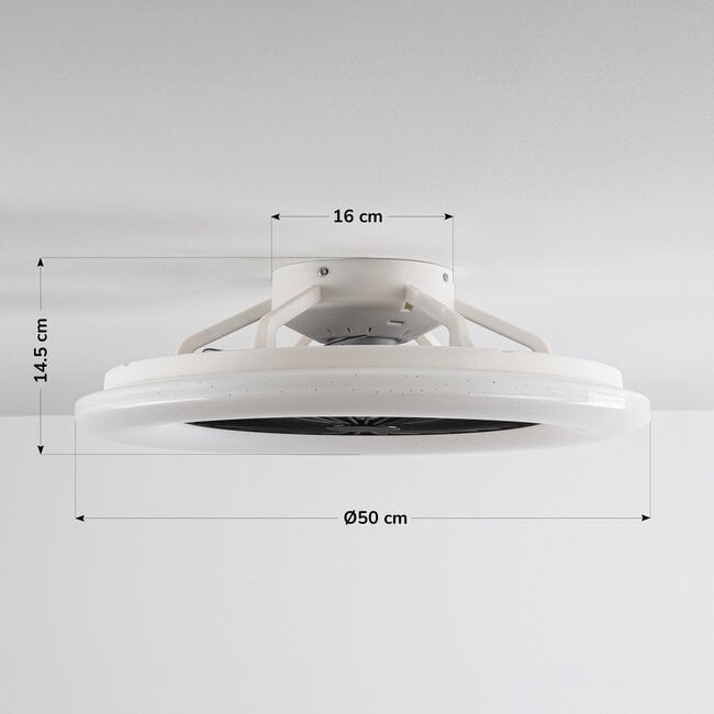 Smart ceiling fan Mira with Tuya Smart app and RGB