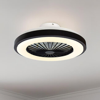 Ceiling fan Starry black with adjustable colour temperature and star effect