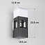 Industrial exterior wall light Terry - black