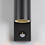 Modern black wall lamp 2-bulbs incl. sensor - Curtis