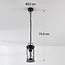 Rustic outdoor pendant lamp Jayce - black