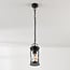 Rustic outdoor pendant lamp Jayce - black