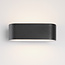 Modern black outdoor wall lamp with LED - Tino