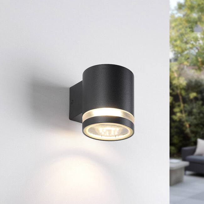 Modern black wall lamp - Dahlia