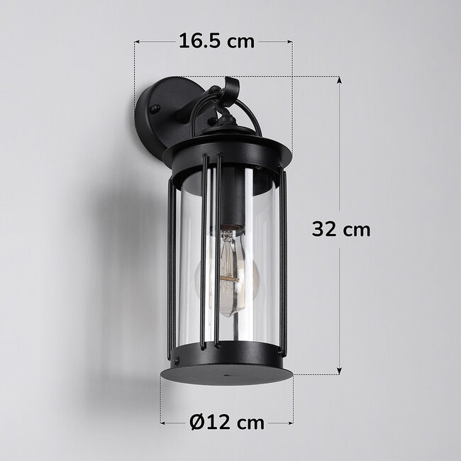 Outdoor wall light Alicia - industrial stainless steel