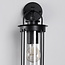 Black industrial wall light, stainless steel - Alicia