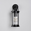 Black industrial wall light, stainless steel - Alicia