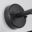 Black industrial wall light, stainless steel - Alicia