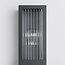 Black wall light in glass with ribbed detail - Amiens