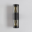 2-bulb black outdoor wall light, up/down - Rouen