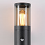 Outdoor wall light Calais with sensor, up/down, 2-bulb - black