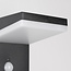 Modern solar wall lamp black with sensor - Halo