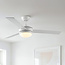 Ceiling fan Jinx with LED and reversible blades in white and light brown