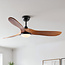 Ceiling fan Uccello - bronze with oak wood blades