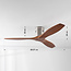Ceiling fan with oakwood blades and remote control - Fugle