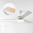 Ceiling fan Jinx with LED and reversible blades in white and light brown