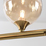 Pendant light Aster - gold with amber glass